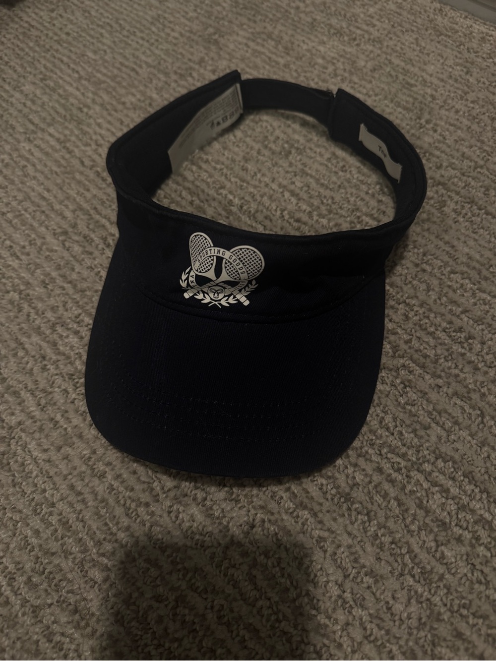 TNA Black Tennis Visor with  White Logo